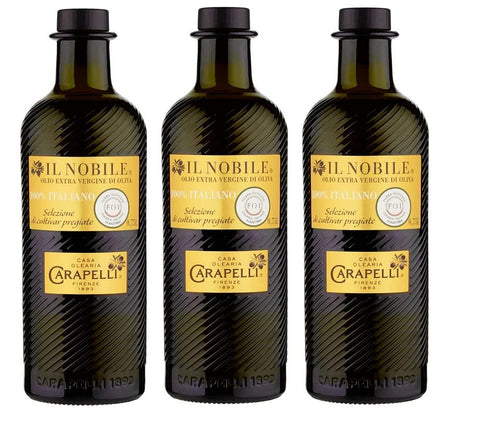 3 x Carapelli Il Nobile Olio Extra Vergine di Oliva Virgin Olive Oil 750 ml