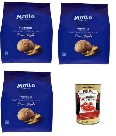 Motta Il Mottino Inspired by Bread, Butter and Jam 4 x 270 g + Italian Gourmet Polpa di Pomodoro 400 g