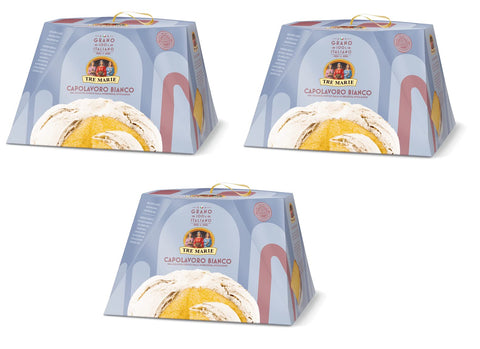 Tre Marie Capolavoro Bianco Soft Christmas Cake with Icing Sugar 750 g Pack of 3