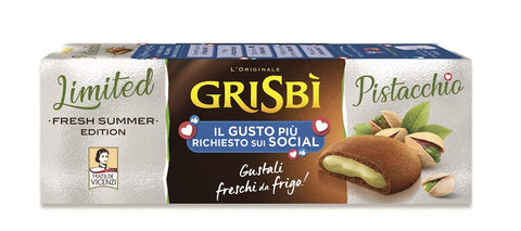 Matilde Vicenzi Grisbi Biscotti Pistacchio Biscuits with Pistachio Cream Filling Biscuits Cookies 100% Italian Biscuits 150 g