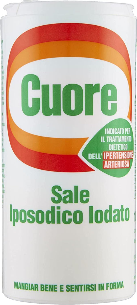 6 x Cuore Sale Iposodico Iodato Salt Italian Iodine Salt Iodine 180 g Italian