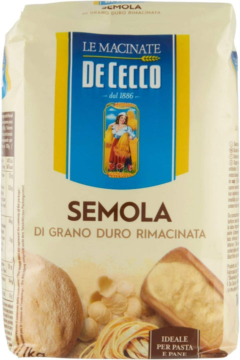 10x De Cecco durum wheat semola - semola di grano duro rimacinata + Italian gourmet polpa 400g