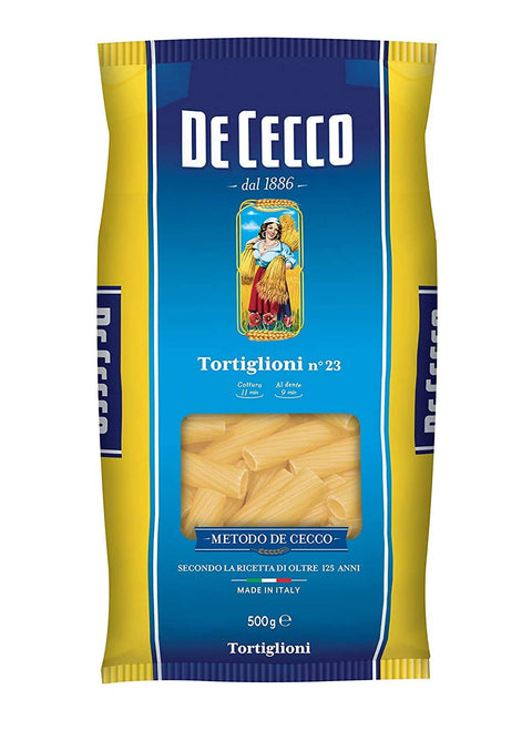 Pasta De Cecco 100% Italian Tortiglioni n. 23 Pasta 500 g Pack of 10