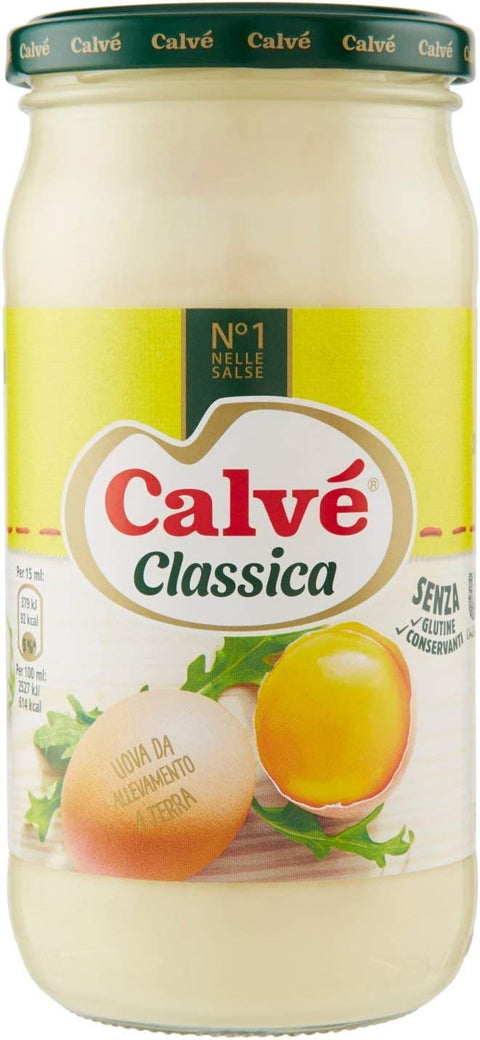 6x Calve Calvè Classic Mayonnaise Mayo Classic Fryer Sauce Sauce Glass 500 ml