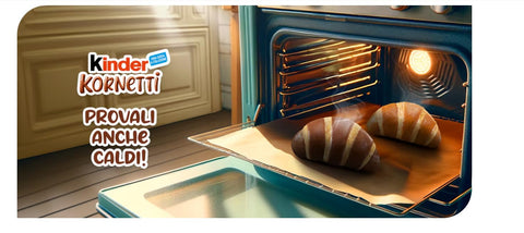 Testpaket Kinder Kornetti 3x Cioccolato 3x Crema al Latte Croissants filled with chocolate and milk cream, 6 packs of 270 g each