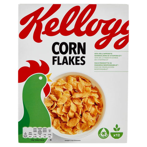 6 x Kellogg's Corn Flakes Crispy Golden and Delicious Palm Oil No Dyes No Artificial Flavours 375 g