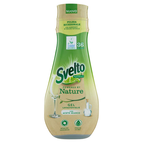 Svelto Ecolabel Dishwasher Gel with Vinegar, Save Pack, 216 Washes