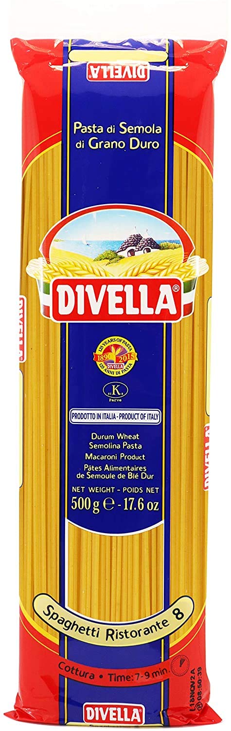 10 Pasta Divella 100% Italian Spaghetti N° 8 Cooking 9 Minutes 500g
