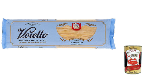 Voiello Pasta La linguina Pasta 100% Italian N 112 500g + Italian Gourmet Polpa 400g Pack of 10