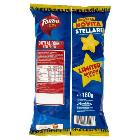 Fonzies Stars - Star-shaped corn and cheese snacks Limited Edition 10x 160g