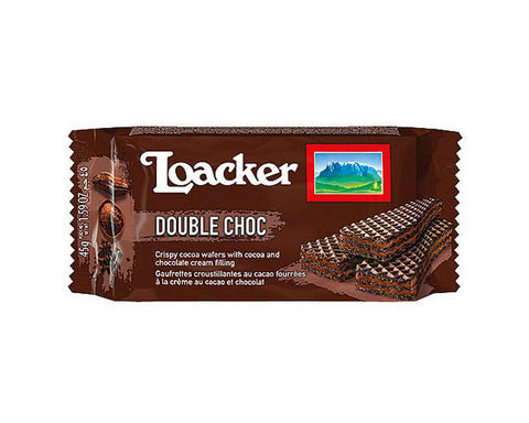 Loacker Wafer Double Choc Cookies Waffles with Chocolate and Cocoa Cream 175 g
