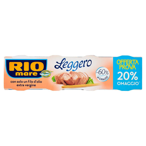 Rio Mare Leggero Tonno olio oliva 4x 60g Tuna in Olive Oil Light 60% Fat