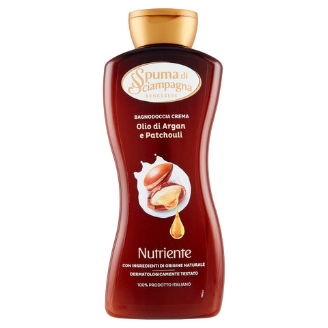 6 x Spuma di Sciampagna Shower Gel Argan Oil and Patchouli 650 ml