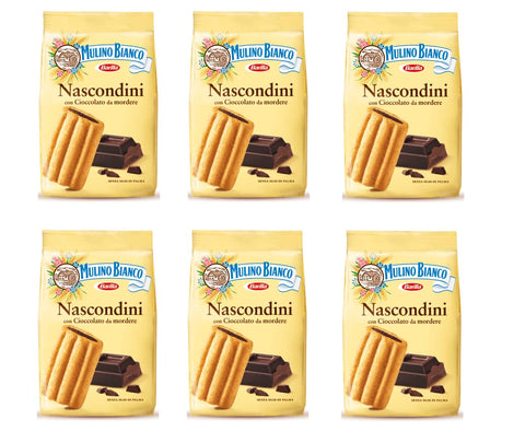 6 x Mulino Bianco Biscuits Nascondini with Chocolate 330 g Biscuits Cookies Cake