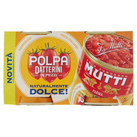 24x Mutti Polpa Datterini Natural Sweet Tomatoes (300 g x 2) 100% Italian