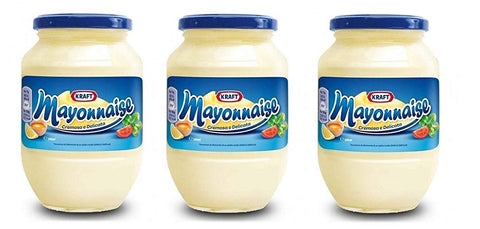 3x Kraft Classic Mayonnaise Mayo Classic Fryer Sauce Sauce Glass 500 ml