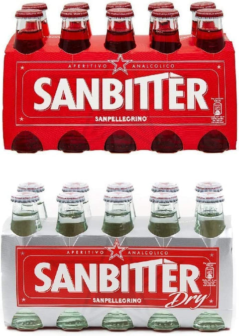Sanbitter 10 x 100 ml + Sanbittèr White Dry 10 x 10 cl. Aperitif Sanbitter Italian Antipasti Duo Set