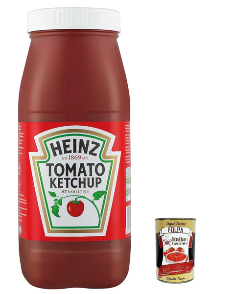 Tomato Ketchup Tomato Ketchup Sauce in Plastic Jug, 2.35 kg + Free Italian Gourmet Polpa di Pomodoro 400 g Tin