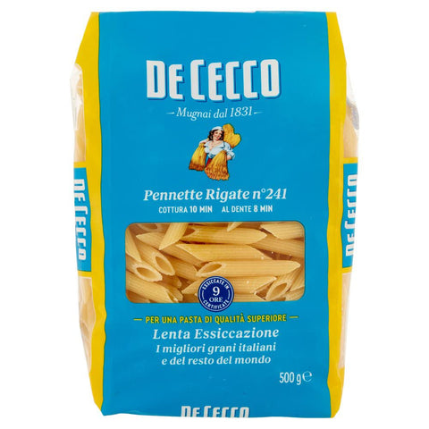 24 x Pasta De Cecco 100% Italian Penne Mezzane Rigate N°241 Pasta 500 g + Italian Gourmet Polpa 400 g