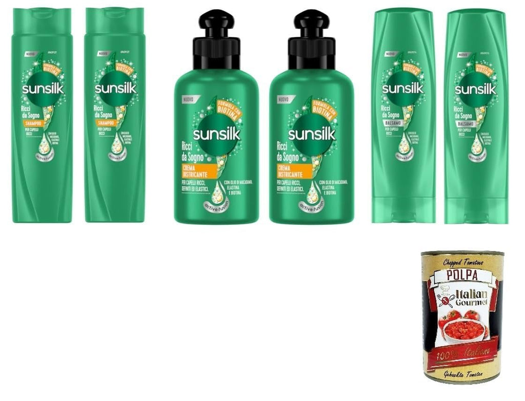 Sunsilk Ricci da Sogno 2x Shampoo 2x Balm 2x Detangling Cream + Italian Gourmet Polpa 400g