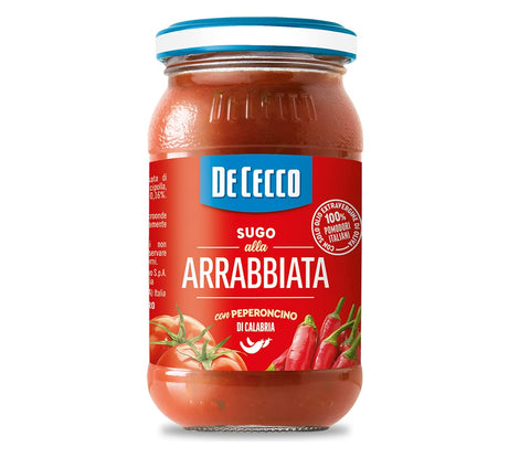 De Cecco Sugo all'Arrabbiata con Peperoncino di Calabria Sauce with Calabrian Chili 100% Italian Tomatoes 200g