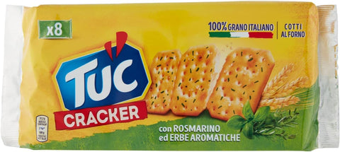 Baked Tuc Crackers with Rosemary and Aromatic Herbs 250 g Pack of 6