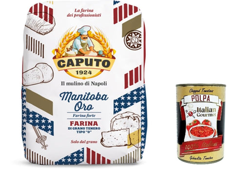 3 x Farina Molino Caputo Manitoba oro Pizza Napoli Pizza Flour Pizza Flour 5 kg + Italian Gourmet Polpa 400 g