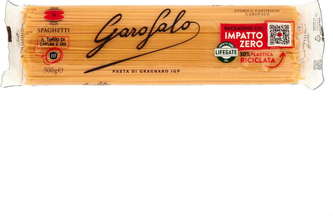 10 x Spaghetti N° 9 Neapolitan Durum Wheat Semolina Pack of 500 g Oblong Pasta IGP + Italian Gourmet Polpa 400 g