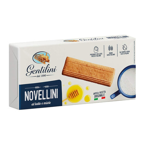 Gentilini Novellini Biscuits with Milk and Honey Biscuits 250 g Italy Pack of 3