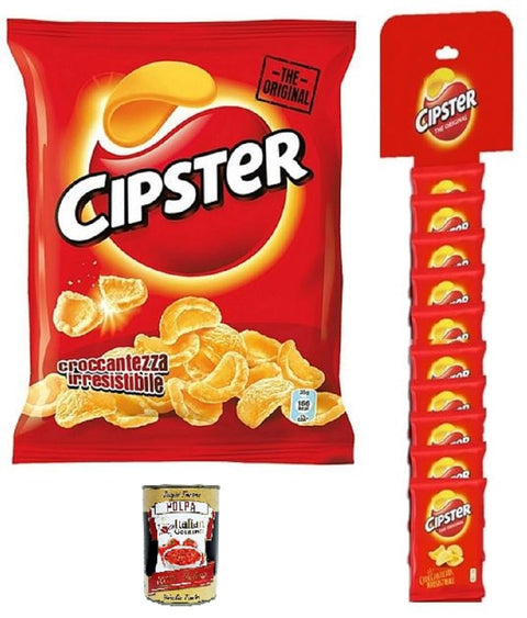 Cipster the Original, Chips di Patate Croccanti, Crispy Potato Chips, Light Taste and Iconic Shape 22 x 35 g