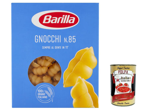 5 x Pasta Gnocchi No. 85 Italian Noodles 500 g Pack + Italian Gourmet Polpa 400 g