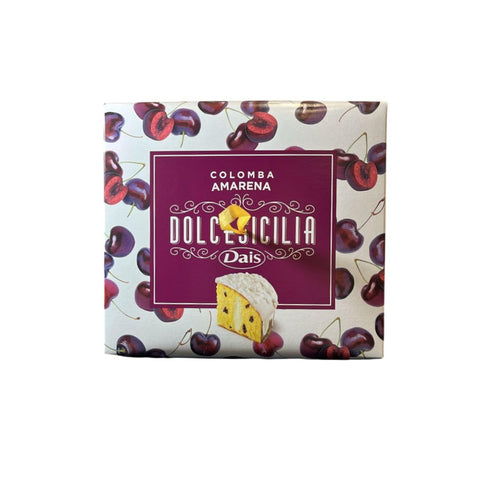 3x Dais Dolcesicilia Colomba Amarena, Italian Easter Cake with Candied Black Cherries, 800g