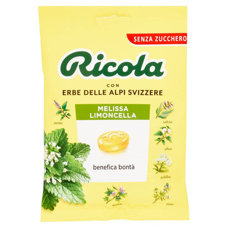 6 x Ricola Melissa Limoncella Candy with Lemon and Menthol without Sugar 70 g