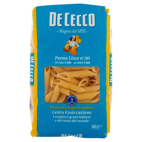 5x Pasta De Cecco 100% Italian Penne Lisce n. 40 Noodles 500 g