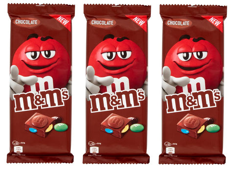 3x M&M's Chocolate Bar Milk Chocolate with Mini M&M's 165g