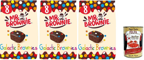 3 x MR.Brownie Galactic Chocolate Brownies with Sugared Almonds 200 g + Italian Gourmet Polpa 400 g
