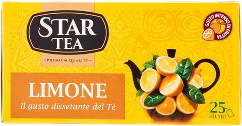 3x Star The Limone Tè Tea Box 25 Tea Bags Lemon 37.5 g Black Tea