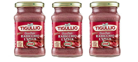 Star Tigullio GranPesto Pesto Radiccio e Speck 190 g Sauce Sauce Sauce (Pack of 3)