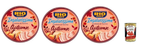 Rio Mare Insalatissime Autumn Tuna Salad with Lentils, Buckwheat, Pumpkin and Mushrooms, 3 x 220 g + Italian Gourmet Polpa 400 g