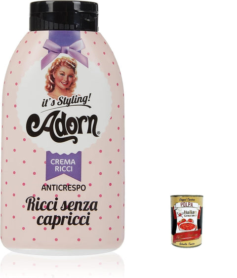 Adorn Vintage Supreme Hair Curl Cream Anti-Frizz Effect ML 200+ Italian Gourmet Polpa 400g