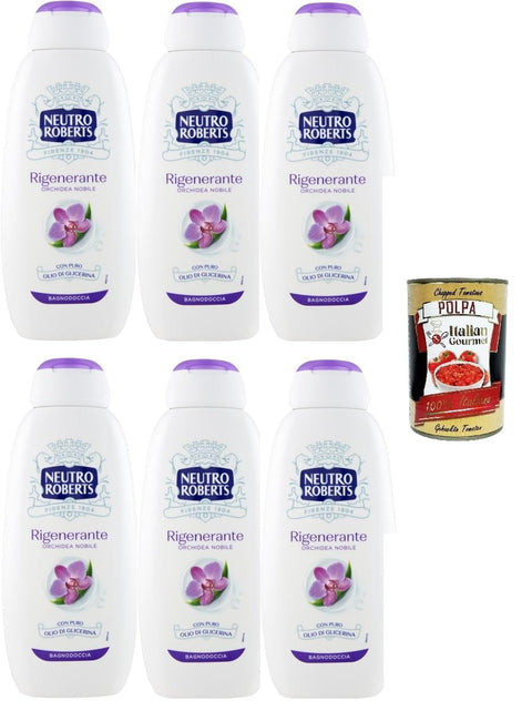 Neutro Roberts Orchidea Nobile Regenerating Shower Gel 6 x 450 ml + Italian Gourmet Polpa 400 g