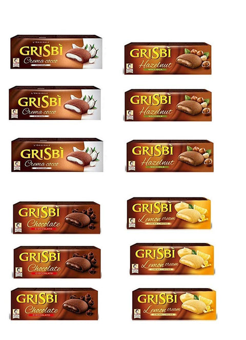 Test Pack Vicenzi Grisbi Lemon Hazelnut Chocolate Coconut (12 x 150 g)