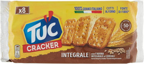 Tuc Cracker Integrale Whole Grain Salt Pastry Salted with Whole Grain Flour and Cereals 267 g (8 x 33.3 g)