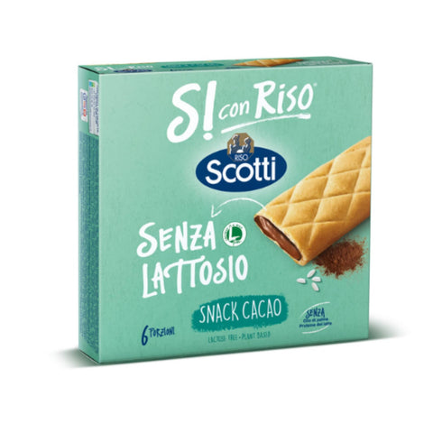 Scotti Si Bar with Cocoa Stuffed Rice, 150 g, Pack of 6 Lactose Free