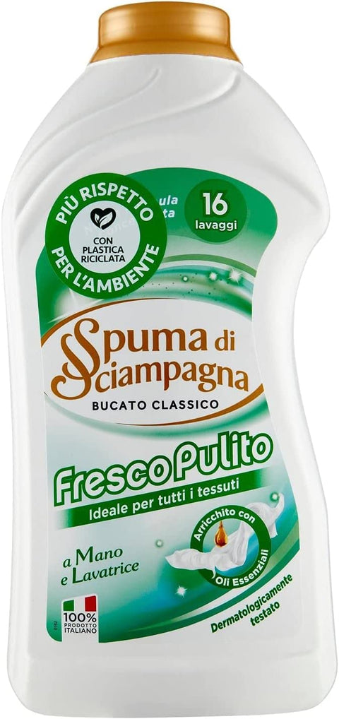 Spuma di Sciampagna Fresco Pulito for Fresh Liquid Detergent 16 Washes - 1000 ml Pack of 6