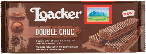 3 x Loacker Wafer Double Choc Cookies Waffles with Chocolate and Cocoa Cream 175 g