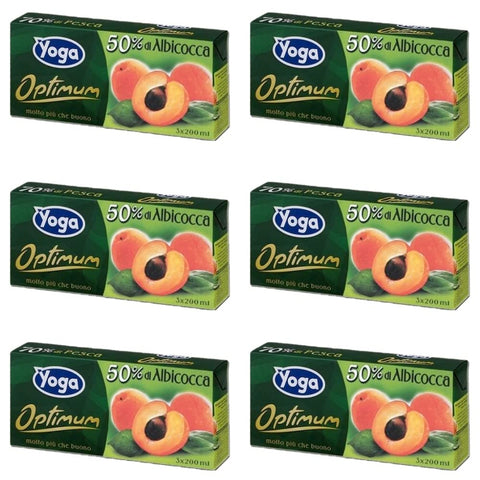 Yoga Optimum Pesca Italian Fruit Juice Peach 3 x 200 ml Brik