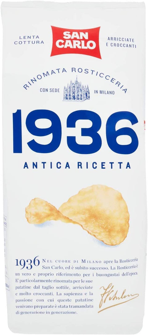 6 x San Carlo 1936 Chips, Patatine Potato Chips, Salted, 150 g, Potato Chips