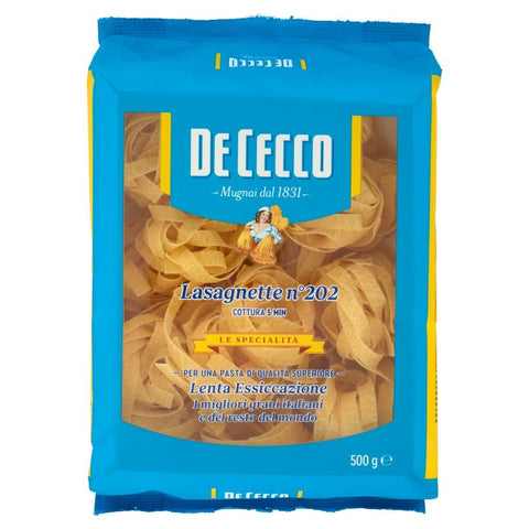 10 x Pasta De Cecco 100% Italian Fettuccelle n. 202 Pasta 500 g + Italian Gourmet Polpa 400 g