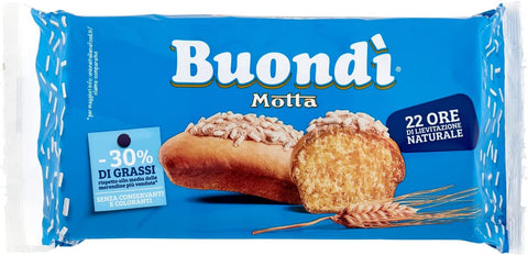 6 x Motta Buondì Classico Snacks Baked Cake with Icing 30% of Fats (6 x 33 g) 198 g Light Breakfast